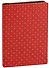 Записная книжка А6 96л "Ноутбук" красная+бежевая, кожзам, перф.обл., тонир.блок, тонир. срез, ляссе, Escalada - 0