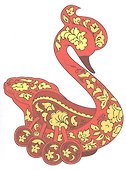 Золотая хохлома. Книжка-раскраска - 1
