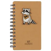 Записная книжка «My econote. Енот с печенькой», 200 страниц