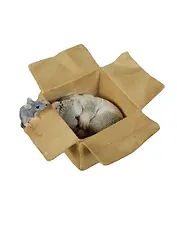 Фигурка Кошка с мышкой в коробке (4см) (450-531)