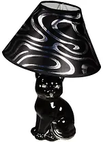Лампа настольная Черная кошечка (33 см) (107294)