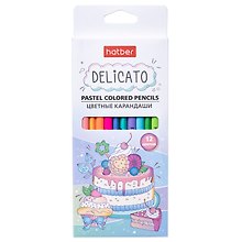 Карандаши цветные «Delicato», Hatber, 12 цветов