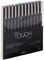 Ручки капиллярные  12цв TOUCH Liner, 0,1мм, блистер, TOUCH