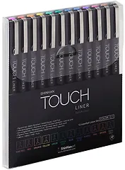 Ручки капиллярные  12цв TOUCH Liner, 0,1мм, блистер, TOUCH