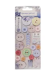 Чипборд & пуговицы Наше время (CHP-04) (21шт.) (Рукоделие) (упаковка)