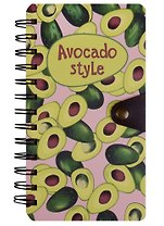 Блокнот "Avocado style" на пружине с кнопкой