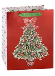 Пакет А4 32*26*12 "Елочка" Новый год, бум.мат.