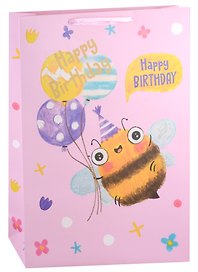 Пакет А3 46*33*10 "Happy bee" дет., бум.мат.ламинат 