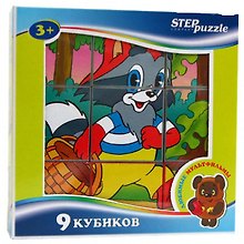 Кубики «Любимые мультфильмы 1», 9 штук, Step puzzle