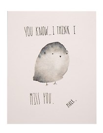Открытка одинарная "miss you"