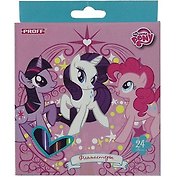 Фломастеры 24цв "My little pony" вент.колпачок, к/к, Proff