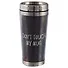 Термостакан Don’t touch my mug (черный) (пластик) (400мл) - 0