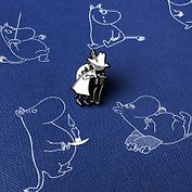 Сувенир, Значок эмалированный Муми-тролли.Снусмумрик 5*8*1см