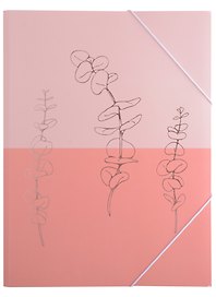 Папка на резинке «Pink print» А4, пластик