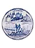 Тарелка декоративная синий рисунок Псков,Печоры,Изборск (10см) (фарфор) (Псков) (10-7-25) - 0