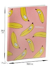 Тетрадь общая «Banana», 60 листов в линейку, А5, в ассортименте
