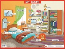 My room / Моя комната. Наглядное пособие на английском языке для начальной школы