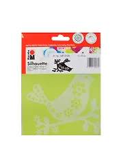 Трафарет-силуэт Marabu 009 Птица с цветочками (028700009) (15х15см)