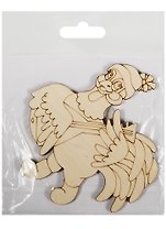 Фигурка для декупажа Фигурка с магнитом Петушок-21 с рисунком (93х100х3) (162716-X) (игрушка из дерева) (Полноцвет)
