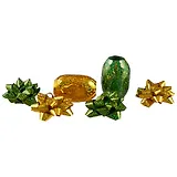 Набор для упаковки «Жёлтый и зелёный», 4 банта, 2 ленты