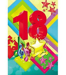 Открытка А5 18 лет! 5-10-0114