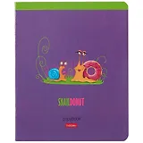 Тетрадь в клетку Hatber, "Прикольные улитки", 48 листов, в ассортименте