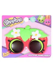 Детские солнцезащитные очки Клубничный поцелуй. 100% защита от ультрафиолета UV400. Ударопрочные линзы. Soft-touch пластик.