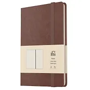 Книга для записей А4- 96л кл. "Joy Book. Брауни" иск.кожа, тонир.блок, скругл.углы, ляссе, резинка