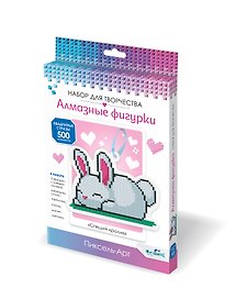 Набор для творчества Origami. Набор алмазных фигурок с магнитом и ленточкой «Спящий кролик»