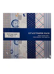 Набор бумаги для скрапбукинга 30*30см, 12 листов, клетка (11-22345-10)