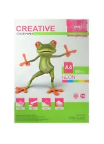 Бумага тонированная А4 50л Creative 5цв*10л 80г/м2, неон, Kris