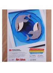 Набор для творчества Art idea. 3D-аппликация «Два кита», 20 х 20 см