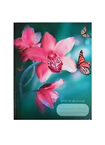 Дневник для ср. и ст.кл. "Розовые орхидеи" 7БЦ, мат.лам., выб.лак, блестки, Unnika