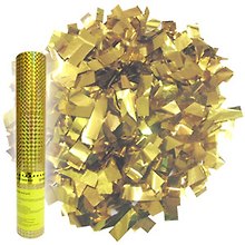 Пневмохлопушка в пластиковой тубе Золотое конфетти (30 см) (8230gold) (Поиск)