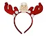 Ободок новогодний Рожки олененка с помпонами (красные) (текстиль) (12-6142-HNY8) - 0