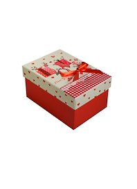 Коробка подарочная "Love" 8*11*5,7см, красная, картон, Хансибэг