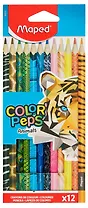Карандаши цветные 12 цветов, "ColorPeps Monster", Maped