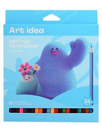 Карандаши цветные «Fluffy Kids», Art idea, 24 цвета