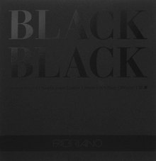 Альбом 20*20см 20л "BlackBlack" склейка, 300г/м2, Fabriano 