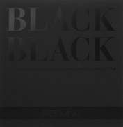 Альбом 20*20см 20л "BlackBlack" склейка, 300г/м2, Fabriano 