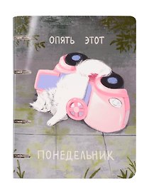 Тетрадь на кольцах «Понедельник» 100 листов в клетку, А5, сменный блок - Listoff