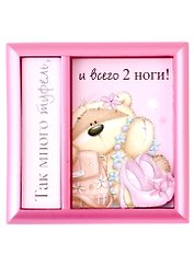 Сувенир, Арт-Дизайн,  Магнит, керамический с декоративным элементом "Fizzy Moon", 6,5*6,5см, в ассортименте