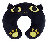 Подушка на шею «Котик с жёлтыми глазками», (30х30 см)