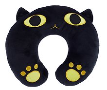 Подушка на шею «Котик с жёлтыми глазками», (30х30 см)