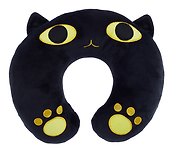 Подушка на шею «Котик с жёлтыми глазками», (30х30 см)