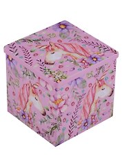 Шкатулка рельефная Единорог(металл)(9х9) в ассортименте (12-09412-03772-QF-3634)