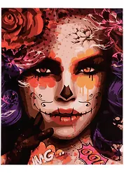 Холст с красками по номерам "Девушка на карнавале", 30 х 40 см