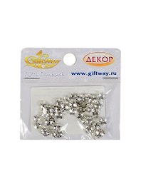 Фурнитура металл шапочки Цветик св. серебро (00009839) (60шт) (7мм) (10гр/уп)