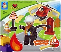 Конструктор Пожарная команда" 15 дет. 1TOY/Вантой 52213"