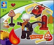 Конструктор Пожарная команда" 15 дет. 1TOY/Вантой 52213"